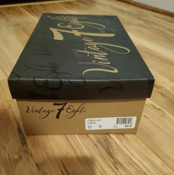 Vintage 78 White Fabric Wedges Sz 8.5M - Picture 4 of 4